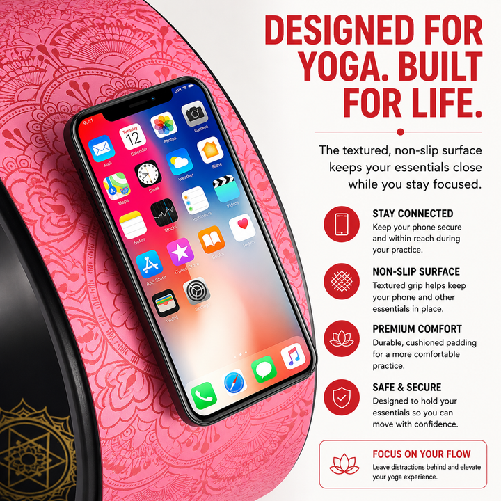 Premium 12.2 Inch Yoga Wheel Back Pain Relief Myofascial Release Spine Support Wheel Durable PU Rubber 200kg Capacity Flexibility Training Yoga Prop