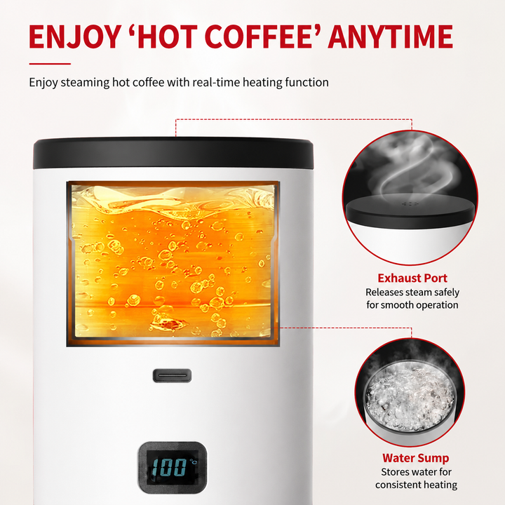 Premium 15 Bar Portable Espresso Machine Wireless Coffee Maker 3 in 1 Capsule Ground Self Heating Rechargeable Travel Espresso Coffee Maker