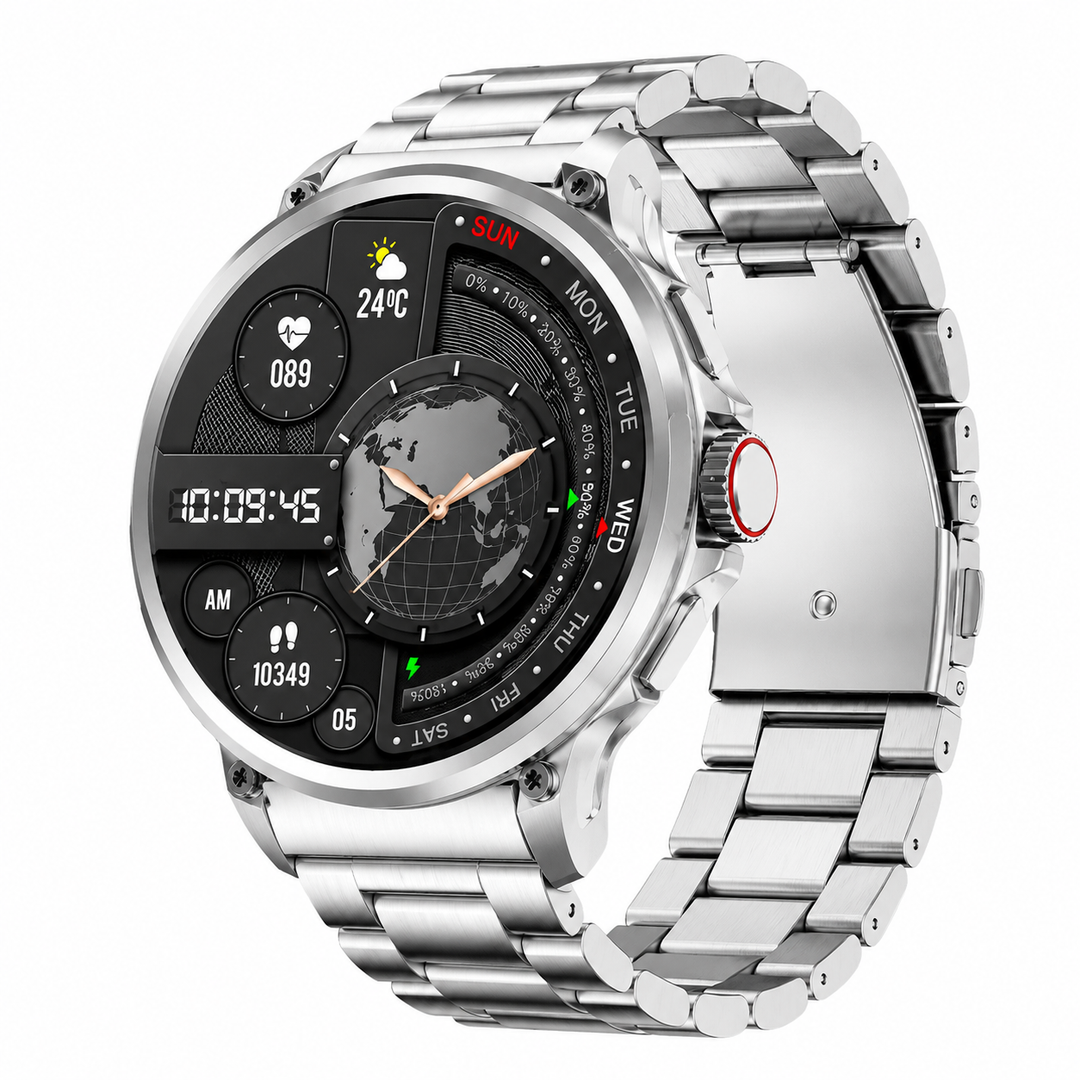 Premium 1.85-inch Ultra HD Smartwatch GPS Bluetooth Call Fitness Tracker 710mAh Battery Heart Rate SpO2 Sleep Monitor Sports Modes Android iOS Compatible Watch