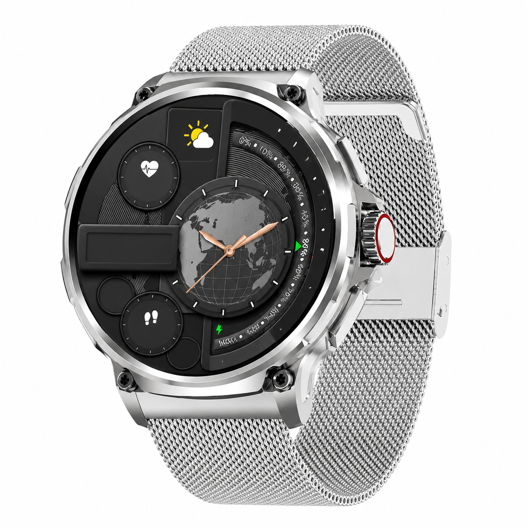 Premium 1.85-inch Ultra HD Smartwatch GPS Bluetooth Call Fitness Tracker 710mAh Battery Heart Rate SpO2 Sleep Monitor Sports Modes Android iOS Compatible Watch