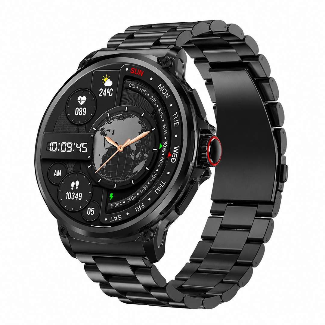 Premium 1.85-inch Ultra HD Smartwatch GPS Bluetooth Call Fitness Tracker 710mAh Battery Heart Rate SpO2 Sleep Monitor Sports Modes Android iOS Compatible Watch