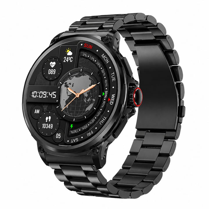 Premium 1.85-inch Ultra HD Smartwatch GPS Bluetooth Call Fitness Tracker 710mAh Battery Heart Rate SpO2 Sleep Monitor Sports Modes Android iOS Compatible Watch