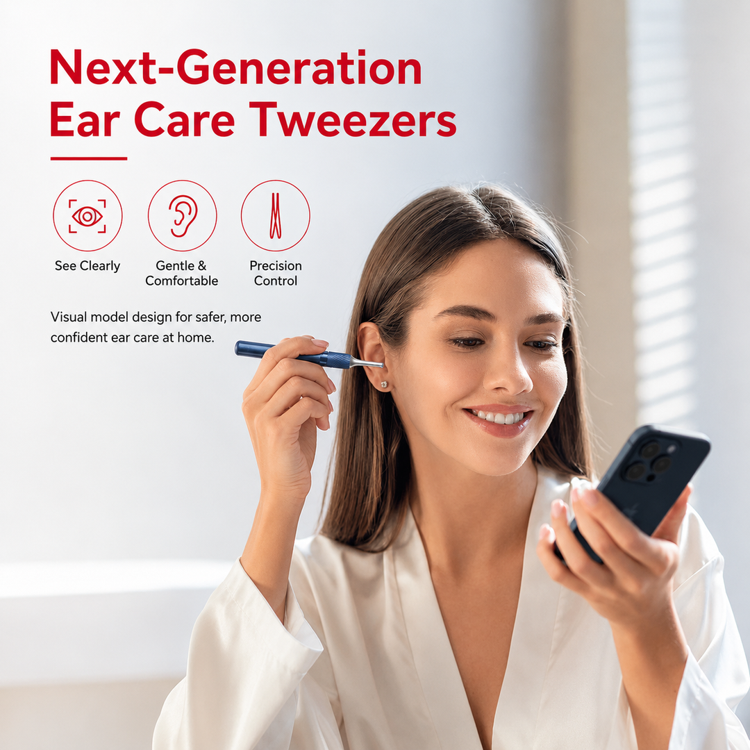 Premium 3-in-1 WiFi Visual Ear Cleaning Tool Camera Ear Pick Tweezers 12MP HD Endoscope Silicone Ear Spoon Rechargeable Smart Ear Cleaner Device