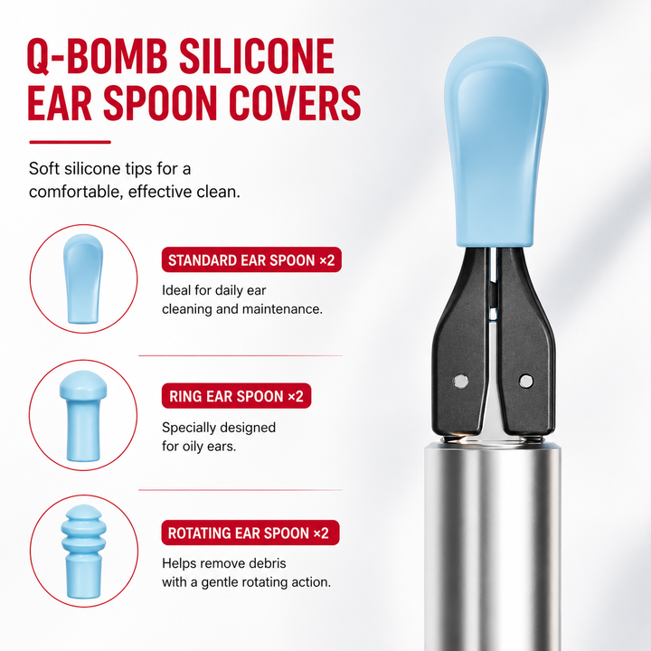 Premium 3-in-1 WiFi Visual Ear Cleaning Tool Camera Ear Pick Tweezers 12MP HD Endoscope Silicone Ear Spoon Rechargeable Smart Ear Cleaner Device