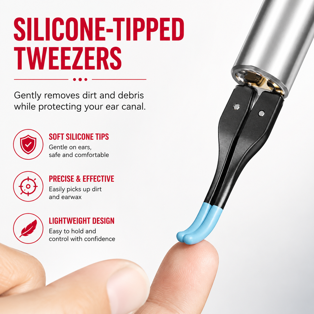 Premium 3-in-1 WiFi Visual Ear Cleaning Tool Camera Ear Pick Tweezers 12MP HD Endoscope Silicone Ear Spoon Rechargeable Smart Ear Cleaner Device