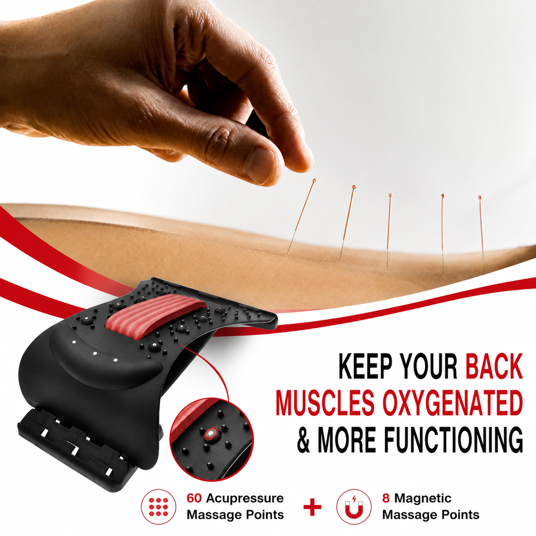 Premium 4-Level Neck Stretcher Cervical Spine Massager Adjustable Back Stretch Device Magnetic Acupressure Neck Pain Relief Ergonomic Support Tool