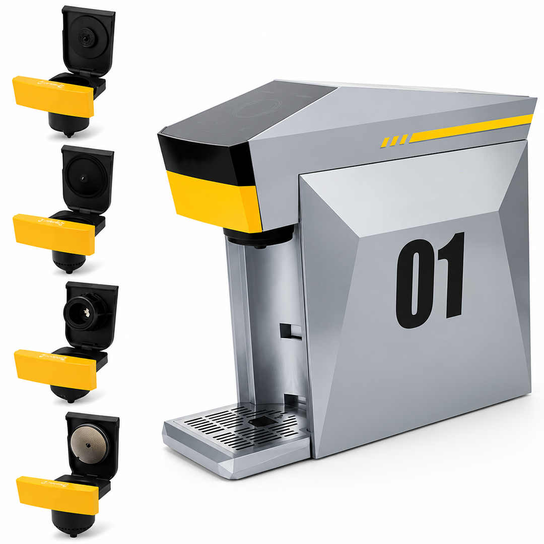 Premium 4-in-1 Coffee Machine Nespresso Dolce Gusto K-Cup and Ground Coffee Compatible 19 Bar Espresso Maker Compact Coffee Brewer