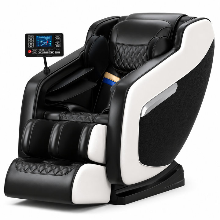 Premium 4D Zero Gravity Massage Chair Full Body Shiatsu Recliner Heating Airbag Compression Bluetooth Music Home Relaxation Ergonomic Comfort Furniture Use
