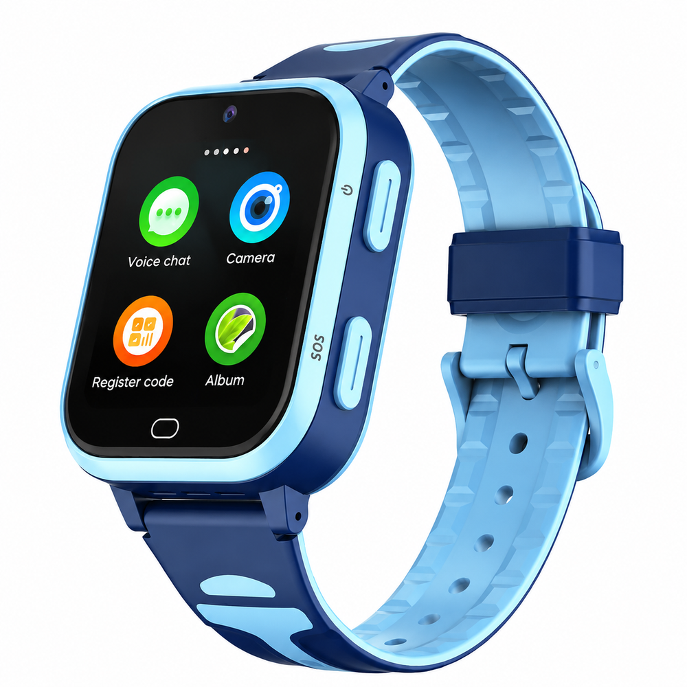 Premium 4G Kids Smartwatch GPS Tracker Video Call SOS IP67 Waterproof WiFi 8GB ROM Voice Call Location Tracking Children Smart Watch Android iOS Compatible