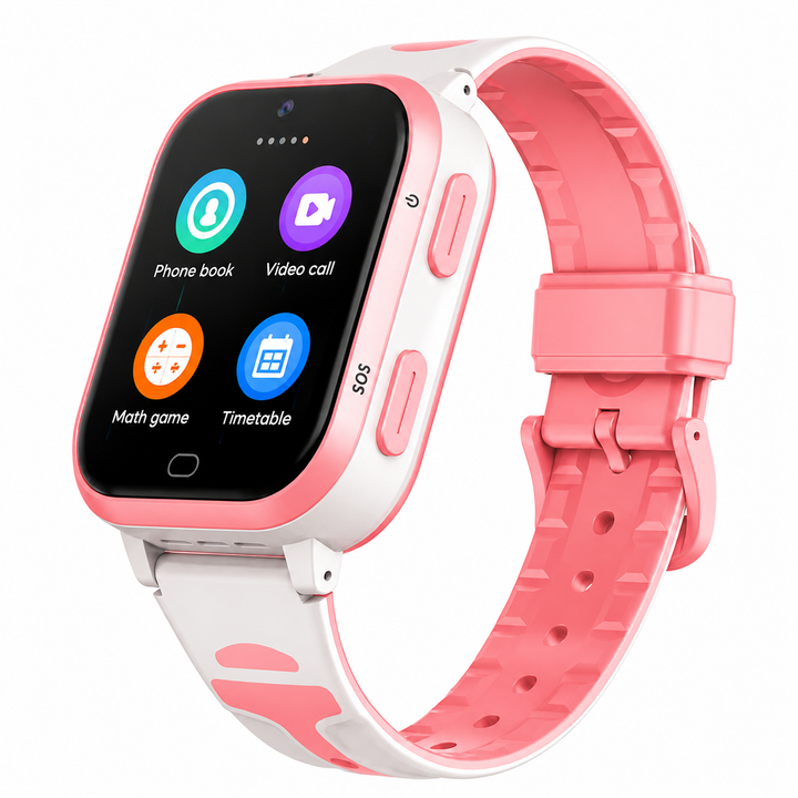 Premium 4G Kids Smartwatch GPS Tracker Video Call SOS IP67 Waterproof WiFi 8GB ROM Voice Call Location Tracking Children Smart Watch Android iOS Compatible