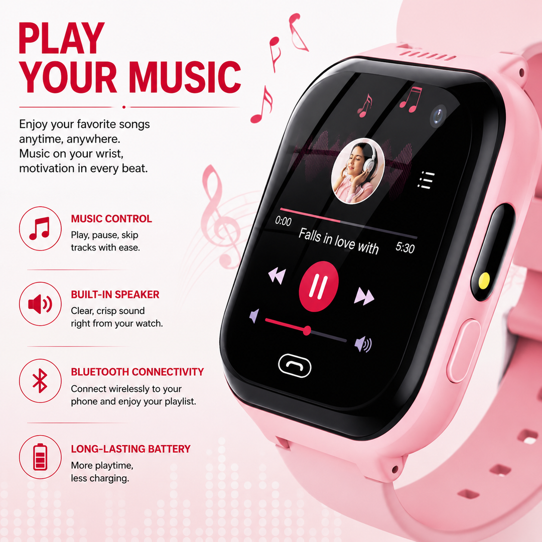 Premium 4G Kids Smartwatch GPS Video Call Voice Call IP67 Waterproof 8GB ROM WiFi Location Tracking SOS Button Activity Monitor Smart Watch for Kids