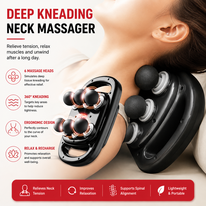 Premium 6 Head Massage Gun Deep Tissue Percussion Muscle Massager Multi Head Vibration Therapy Device Full Body Neck Back Shoulder Relief Rechargeable Cordless