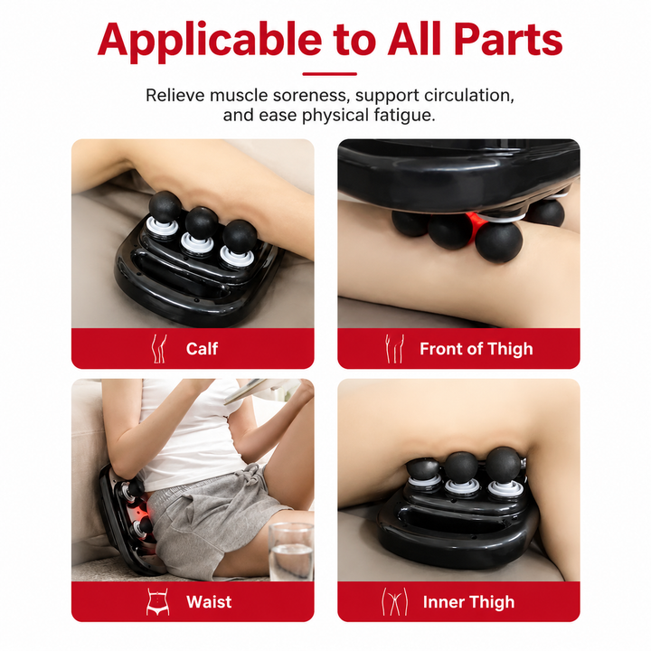 Premium 6 Head Massage Gun Deep Tissue Percussion Muscle Massager Multi Head Vibration Therapy Device Full Body Neck Back Shoulder Relief Rechargeable Cordless