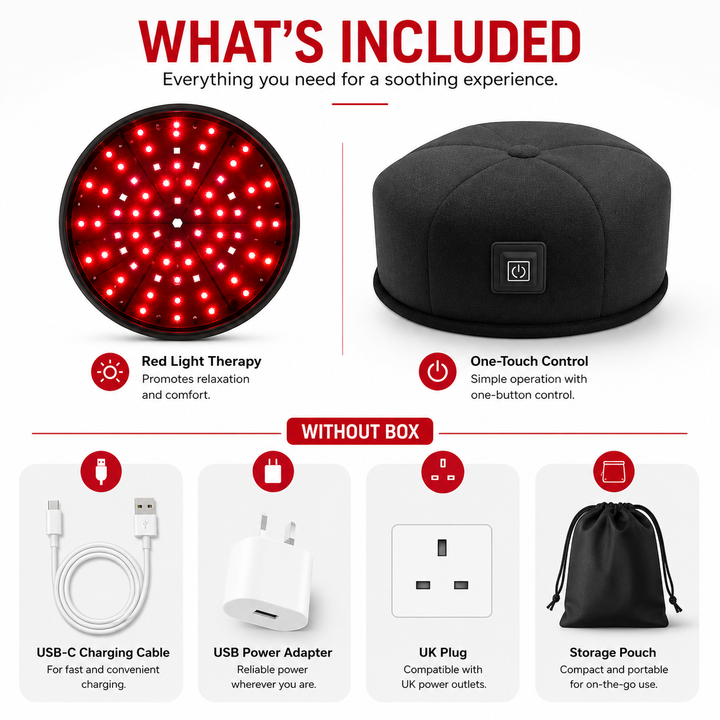 Premium 660nm 830nm LED Light Cap Red Near Infrared Scalp Therapy Wearable Hat USB Powered Relaxation Hat Pulse Mode Timer Light Therapy Device