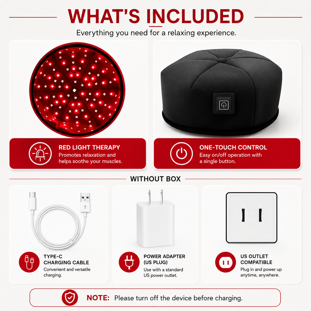 Premium 660nm 830nm LED Light Cap Red Near Infrared Scalp Therapy Wearable Hat USB Powered Relaxation Hat Pulse Mode Timer Light Therapy Device