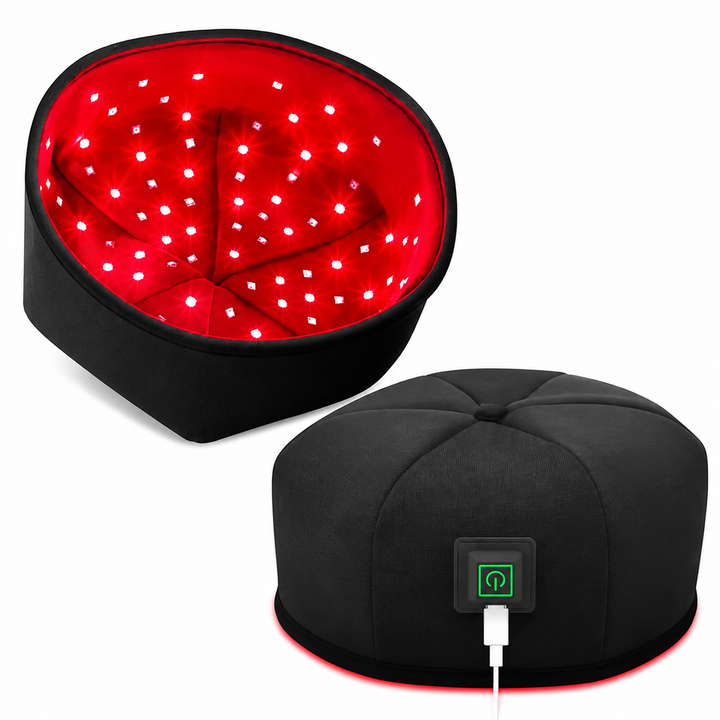 Premium 660nm 830nm LED Light Cap Red Near Infrared Scalp Therapy Wearable Hat USB Powered Relaxation Hat Pulse Mode Timer Light Therapy Device