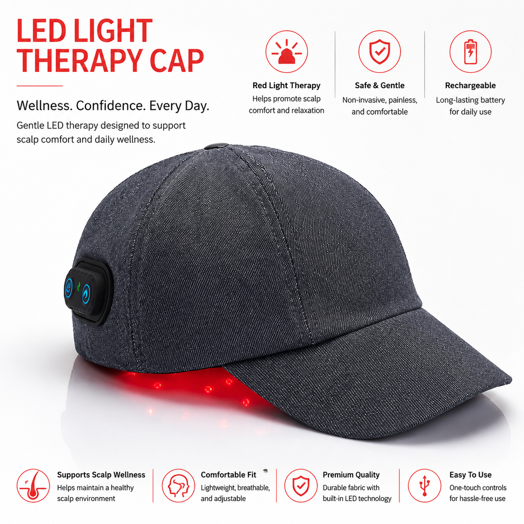 Premium 660nm 850nm Red Light Therapy Hair Growth Cap Infrared LED Scalp Care Device Wearable USB Powered Hair Regrowth Light Therapy Cap