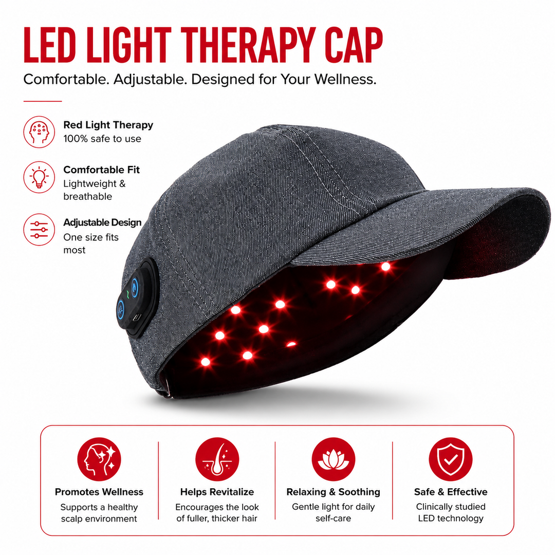 Premium 660nm 850nm Red Light Therapy Hair Growth Cap Infrared LED Scalp Care Device Wearable USB Powered Hair Regrowth Light Therapy Cap