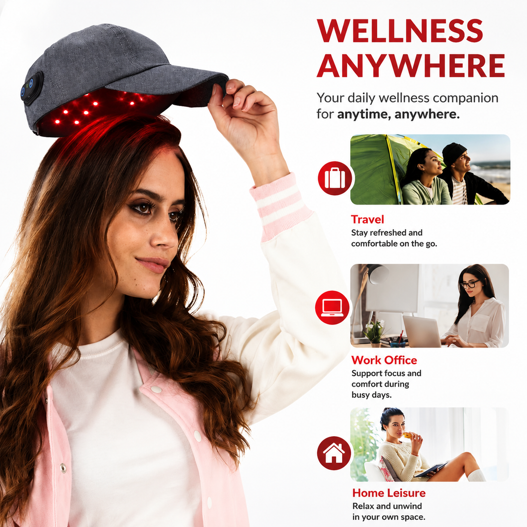 Premium 660nm 850nm Red Light Therapy Hair Growth Cap Infrared LED Scalp Care Device Wearable USB Powered Hair Regrowth Light Therapy Cap