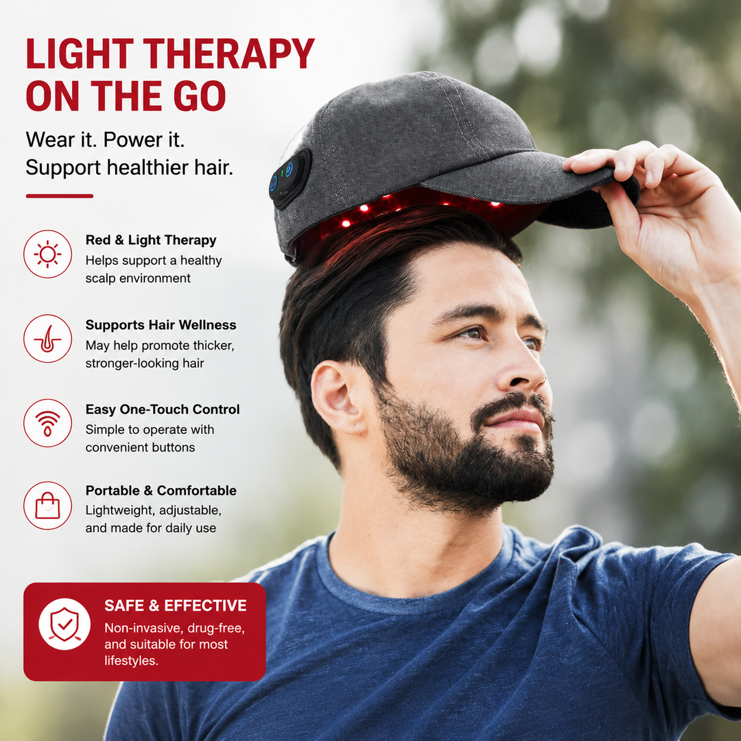Premium 660nm 850nm Red Light Therapy Hair Growth Cap Infrared LED Scalp Care Device Wearable USB Powered Hair Regrowth Light Therapy Cap