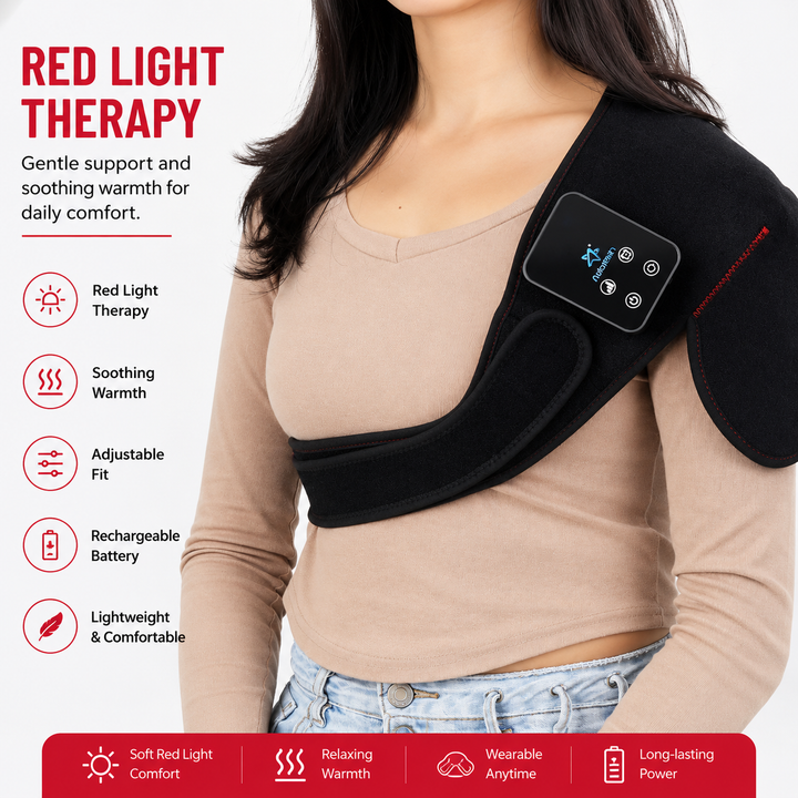 Premium 660nm 850nm Red Light Therapy Knee Pad Infrared LED Joint Support Wrap USB Rechargeable Knee Shoulder Elbow Pain Relief Therapy Device