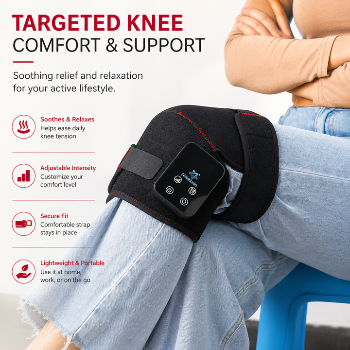 Premium 660nm 850nm Red Light Therapy Knee Pad Infrared LED Joint Support Wrap USB Rechargeable Knee Shoulder Elbow Pain Relief Therapy Device