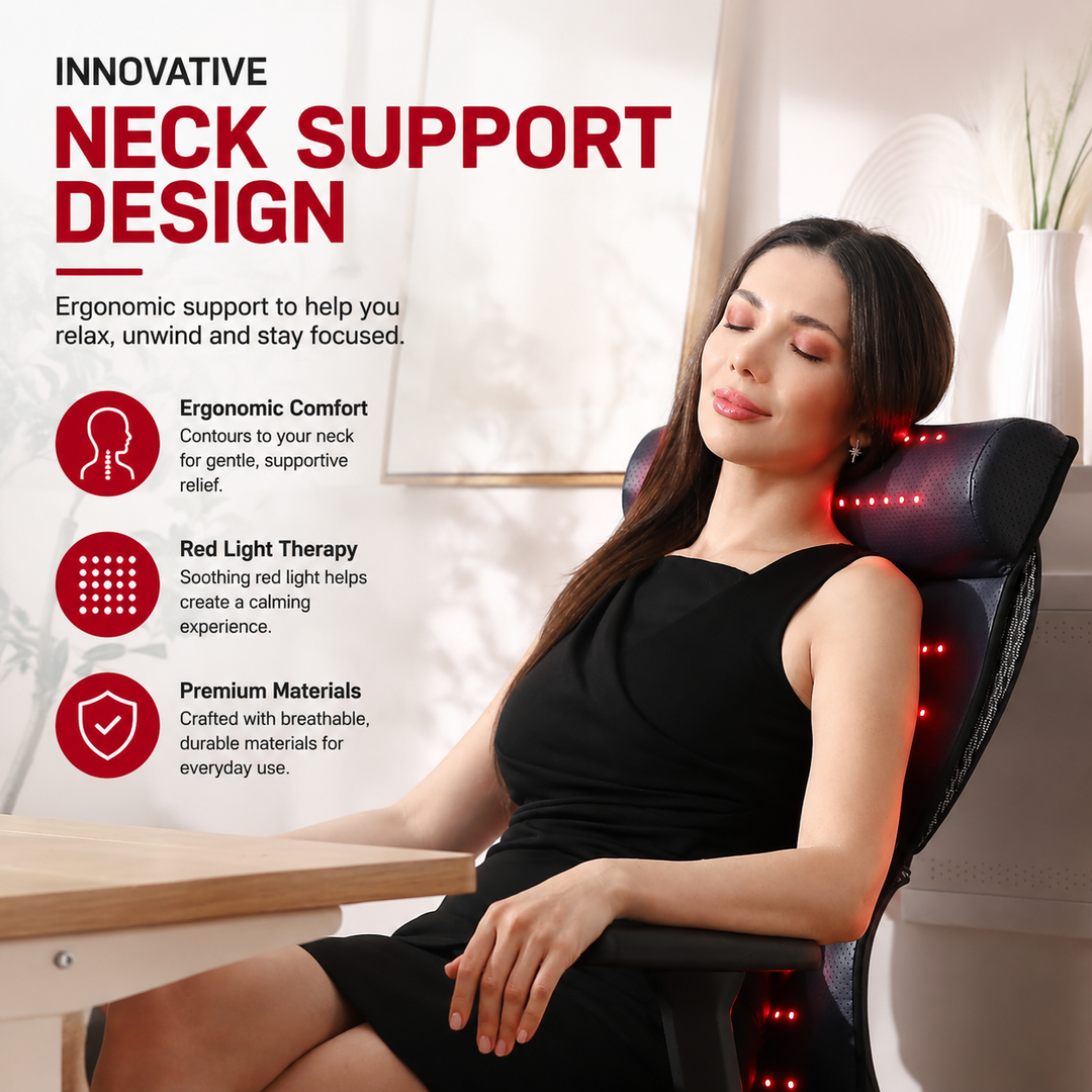 Premium 660nm and 850nm Red Light Therapy Mat LED Infrared Heating Pad 675 Beads Full Body Massage Therapy Device Neck Support Home Use System