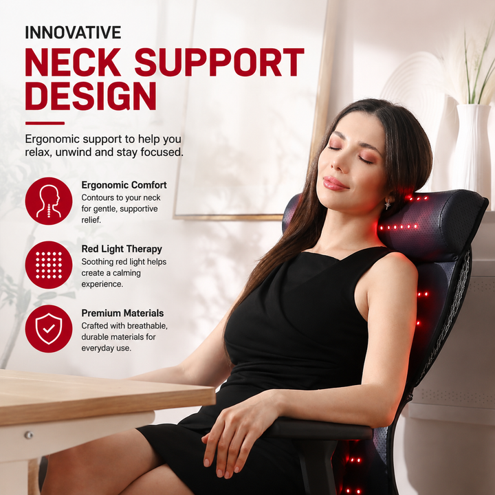 Premium 660nm and 850nm Red Light Therapy Mat LED Infrared Heating Pad 675 Beads Full Body Massage Therapy Device Neck Support Home Use System