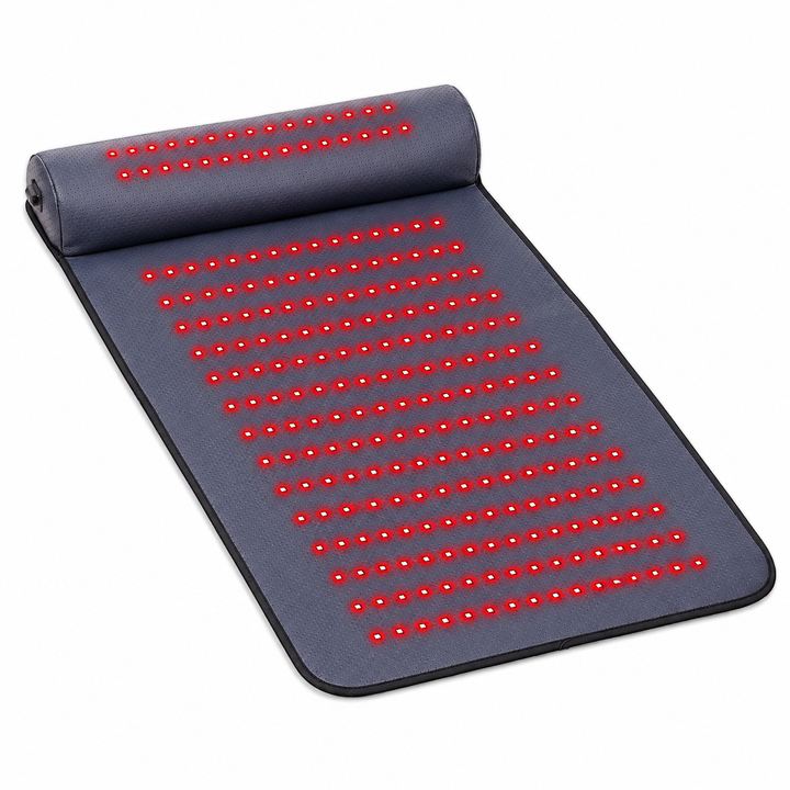 Premium 660nm and 850nm Red Light Therapy Mat LED Infrared Heating Pad 675 Beads Full Body Massage Therapy Device Neck Support Home Use System