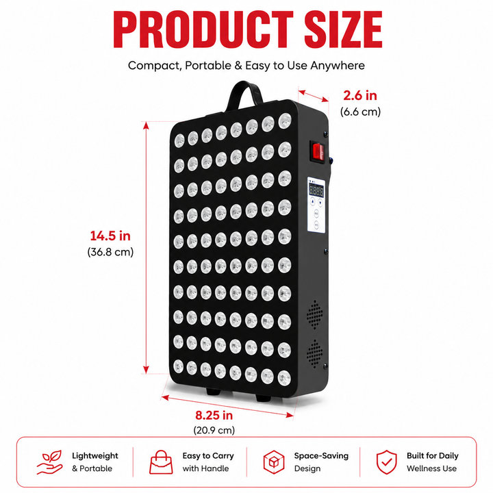 Premium 660nm and 850nm Red Light Therapy Panel High Power LED Infrared Lamp 115W Full Body Therapy Device Metal Housing Timer Home Use System