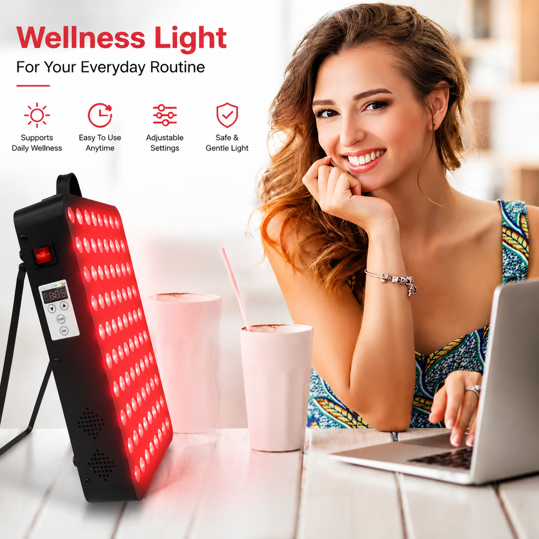 Premium 660nm and 850nm Red Light Therapy Panel High Power LED Infrared Lamp 115W Full Body Therapy Device Metal Housing Timer Home Use System