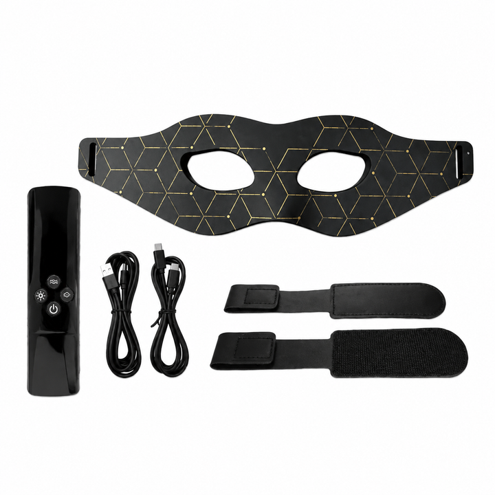 Premium 7 Color LED Eye Mask Red Light Photon Therapy Silicone Eye Care Mask 24 LED Beads Rechargeable Remote Control Relaxation Beauty Device