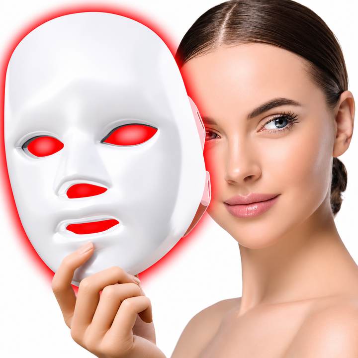 Premium 7 Color LED Facial Mask Rechargeable Red Light Therapy Beauty Device 630nm 470nm Skin Care Mask Multi Spectrum Home Facial Treatment