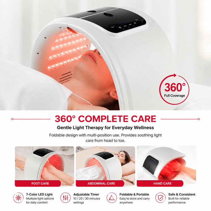 Premium 7 Color PDT LED Facial Mask Red Light Therapy Beauty Device 100 LED Photon Skin Care Rejuvenation Light Therapy Face Mask Home Use