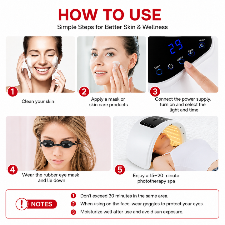 Premium 7 Color PDT LED Facial Mask Red Light Therapy Beauty Device 100 LED Photon Skin Care Rejuvenation Light Therapy Face Mask Home Use