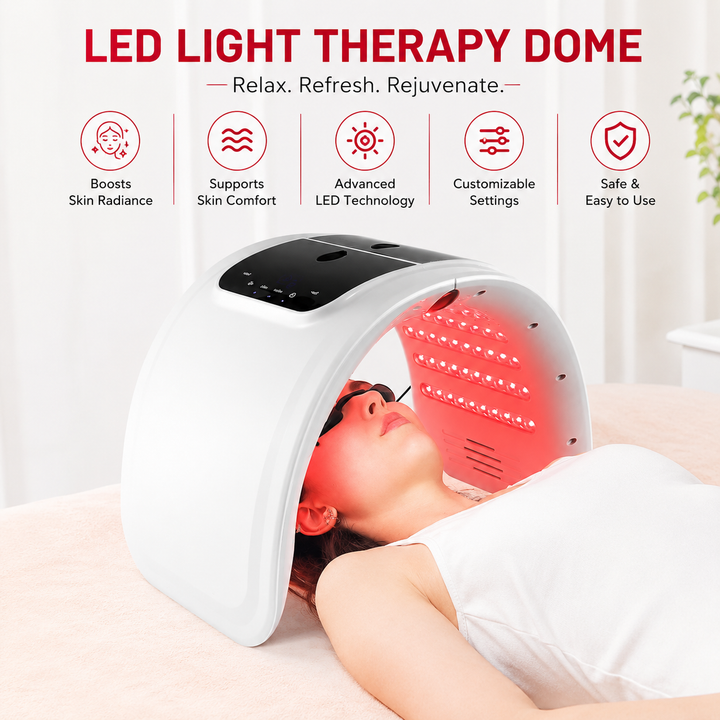 Premium 7 Color PDT LED Facial Mask Red Light Therapy Beauty Device 100 LED Photon Skin Care Rejuvenation Light Therapy Face Mask Home Use