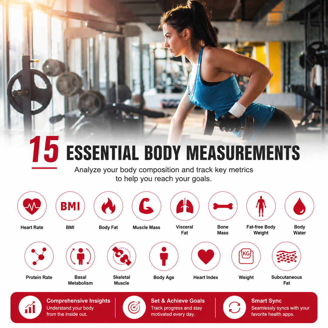 Premium 8 Electrode Body Fat Scale – Large Display Digital Weight Scale, Accurate BMI &amp; Body Composition Monitor, Tracks Muscle Mass, Water Weight &amp; More with App Syncing