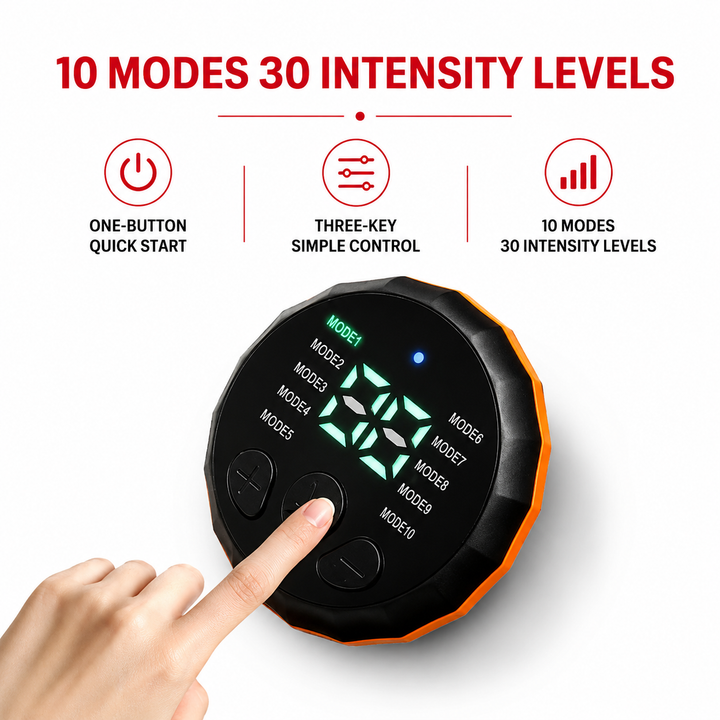 Premium ABS EMS Abdominal Trainer USB Rechargeable Muscle Stimulator Belt 10 Modes 30 Intensity Levels Ab Workout Waist Slim Fitness Device Pro