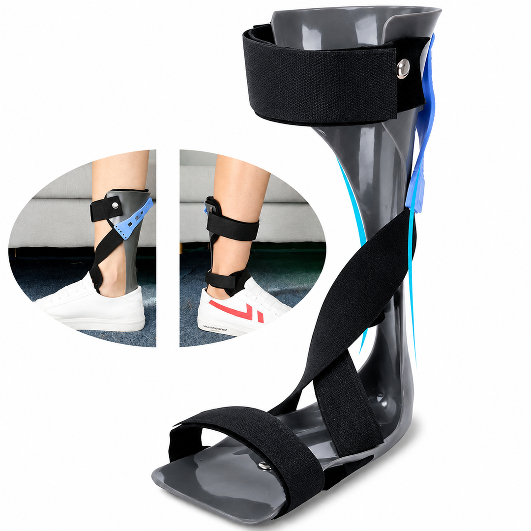 Premium AFO Ankle Support Brace Lightweight Foot Drop Support Orthosis Adjustable Stabilizer Comfort Fit Walking Support Brace Left Right Multiple Sizes