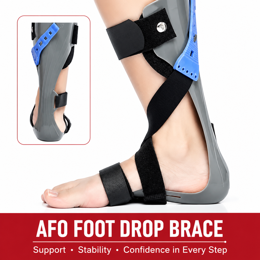 Premium AFO Drop Foot Brace Orthosis Lightweight Ankle Support Stabilizer Foot Drop Walking Assistance Comfort Fit Men Women Multiple Sizes
