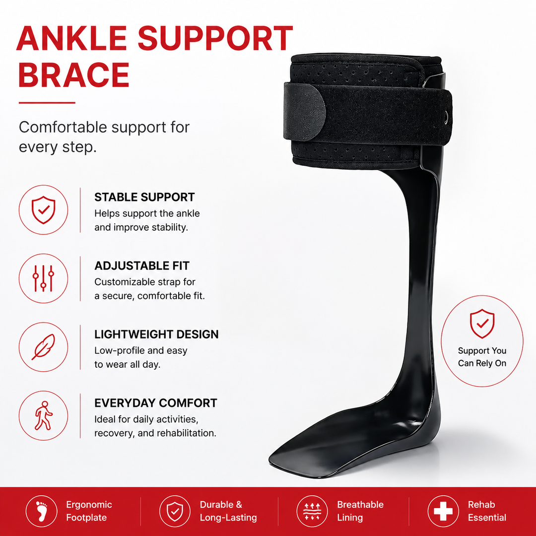 Premium AFO Drop Foot Brace Orthosis Lightweight Ankle Support Stabilizer Foot Positioning Walking Assistance Foot Drop Support Brace Men Women Multiple Sizes