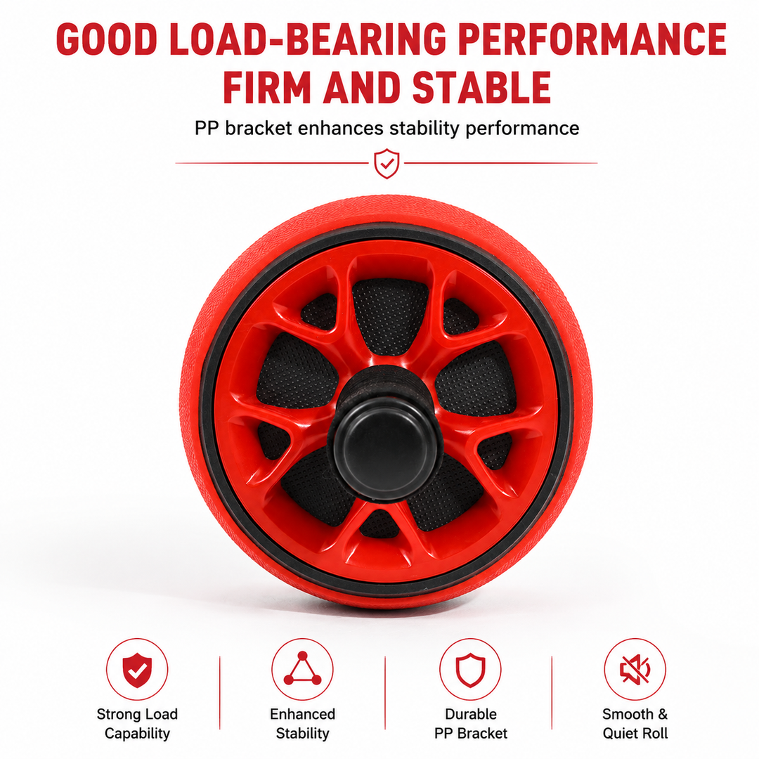 Premium Ab Wheel Abdominal Core Trainer Roller Fitness Wheel with Kneeling Pad Home Workout Abs Exercise Roller Durable PP TPR Stainless Steel