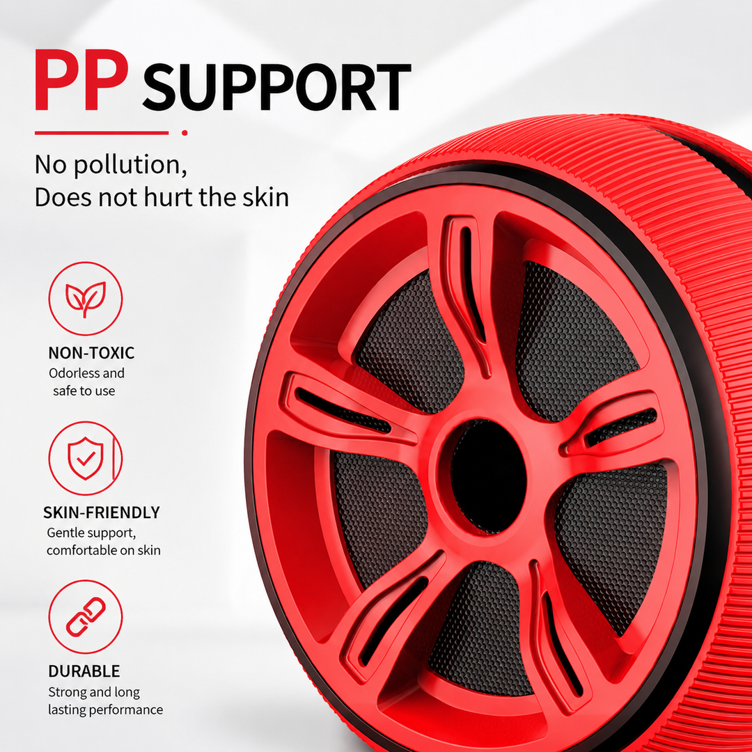 Premium Ab Wheel Abdominal Core Trainer Roller Fitness Wheel with Kneeling Pad Home Workout Abs Exercise Roller Durable PP TPR Stainless Steel