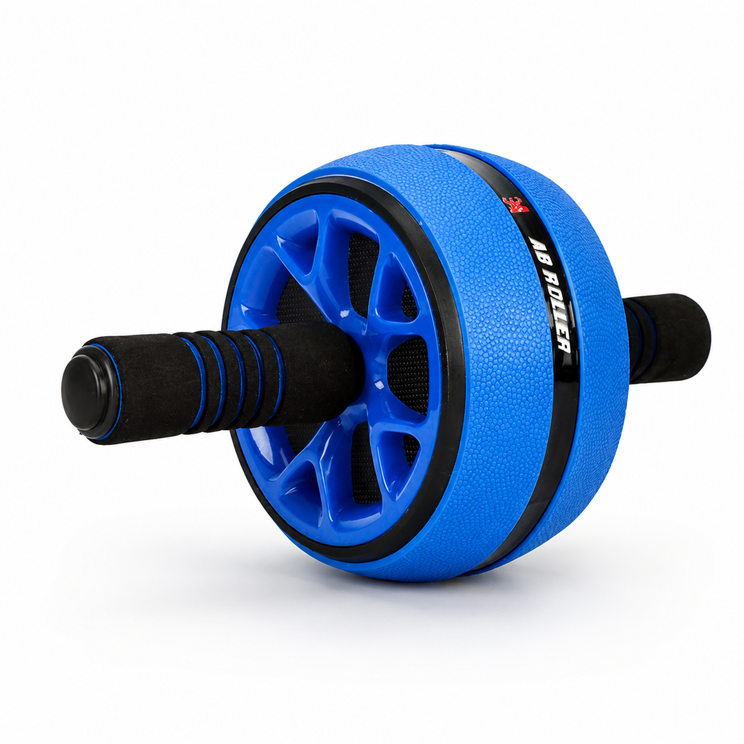 Premium Ab Wheel Abdominal Core Trainer Roller Fitness Wheel with Kneeling Pad Home Workout Abs Exercise Roller Durable PP TPR Stainless Steel