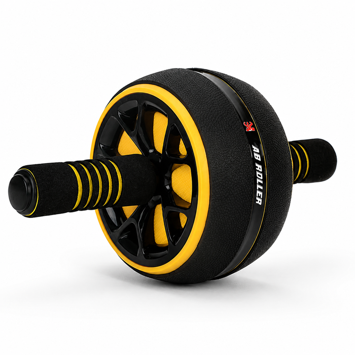 Premium Ab Wheel Roller Core Trainer Silent Abdominal Exercise Wheel Stainless Steel Core Workout Roller with Kneeling Pad Non Slip Handles Home Gym Fitness Equipment