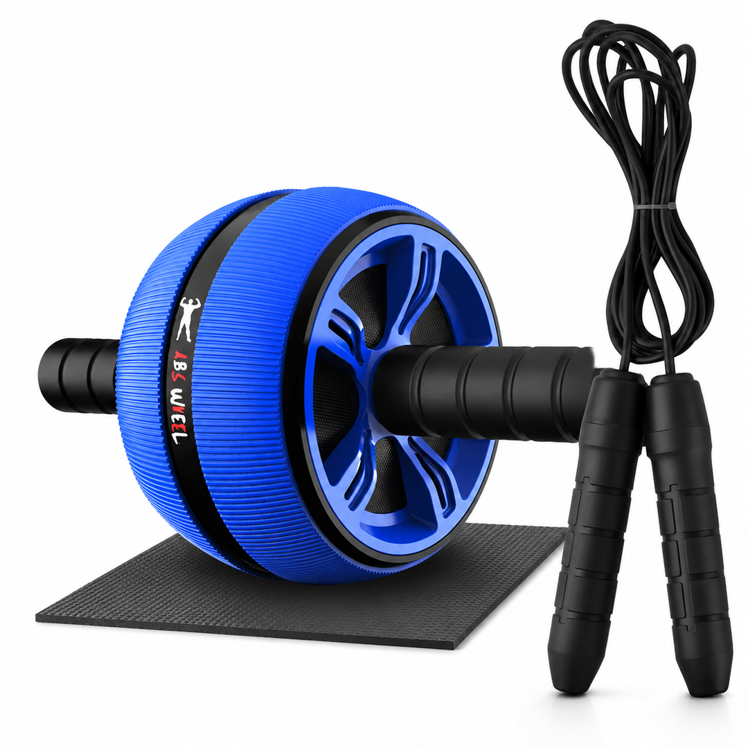 Premium Ab Wheel Roller Core Trainer Silent Abdominal Exercise Wheel Stainless Steel Core Workout Roller with Kneeling Pad Non Slip Handles Home Gym Fitness Equipment