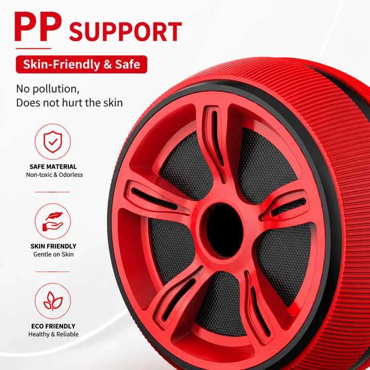 Premium Ab Wheel Roller Core Trainer Silent Abdominal Exercise Wheel Stainless Steel Core Workout Roller with Kneeling Pad Non Slip Handles Home Gym Fitness Equipment