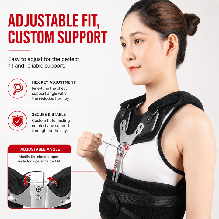 Premium Adjustable Back Posture Corrector Lightweight Breathable Posture Support Brace Unisex S-XL Back Alignment Posture Awareness Daily Wear Comfort