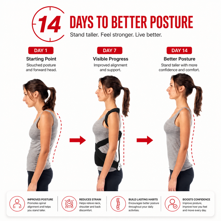 Premium Adjustable Back Posture Corrector Lightweight Breathable Posture Support Brace Unisex S-XL Back Alignment Posture Awareness Daily Wear Comfort