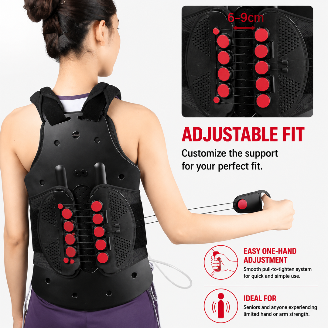 Premium Adjustable Back Posture Corrector Lightweight Breathable Posture Support Brace Unisex S-XL Back Alignment Posture Awareness Daily Wear Comfort